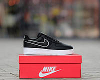 Кросівки Nike Air Force 1 Low 2024 Black White / Найк Аїр Форс низькі чорні з білою підошвою