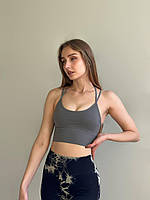 Топ женский Sleek спортивный с съемными чашечками XL серый (10112)
