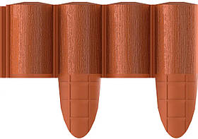 Cellfast Газонна огорожа 4 ECO, 10 секцій по 240 мм, 2.4м, цегляний