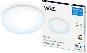 WiZ Світильник стельовий розумний SuperSlim Ceiling, 16W, 1500lm, 29,2см, 2700-6500K, Wi-Fi, білий