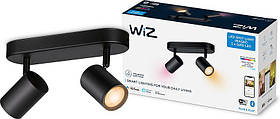 WiZ Світильник точковий накладний розумний IMAGEO Spots, 2х5W, 2200-6500K, RGB, Wi-Fi, чорний
