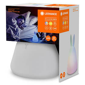 LEDVANCE Cвітильник нічник з акумулятором NIGHTLUX TOUCH Rabbit 2.5Вт 100Лм 1200мА•год RGBW USB-A > microUSB
