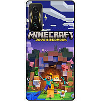 Силіконовий чохол бампер для Xiaomi Poco F4 GT з картинкою Майнкрафт Minecraft