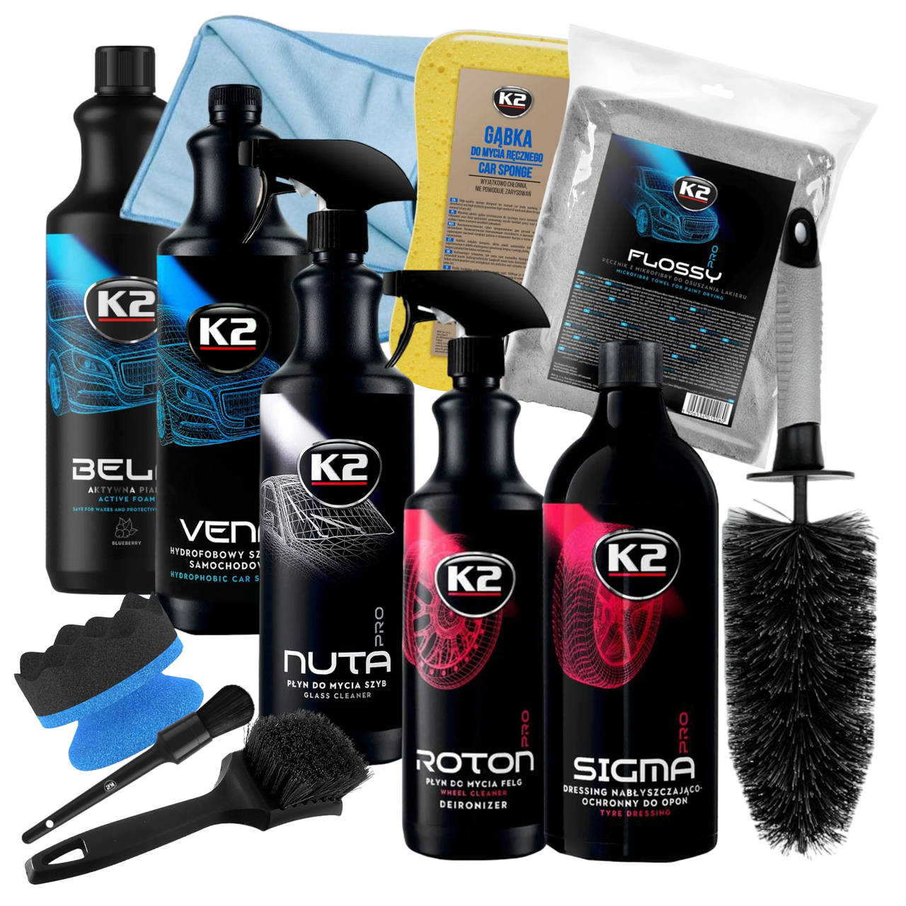 Професійний комплект для миття кузова автомобіля K2 Pro, 12 одиниць, фото 1
