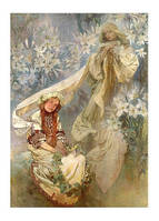 Открытка Madonna of the Lilies, 1905. Alphonse Mucha