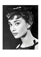 Открытка Audrey Hepbern Hat with Rhinestones