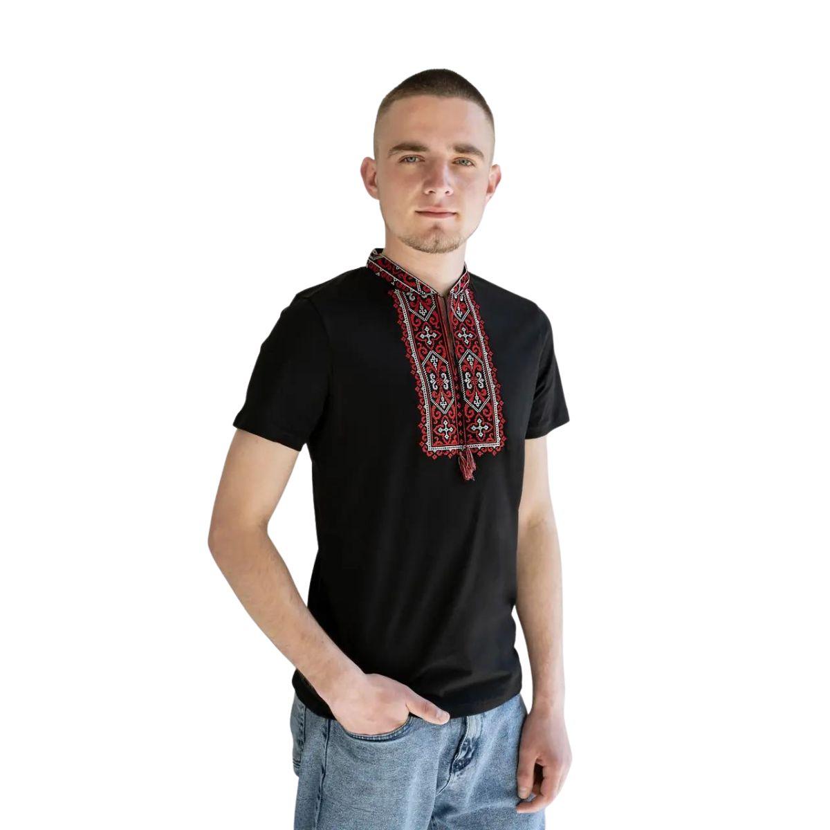 Чоловіча вишиванка з коротким рукавом, фото 1