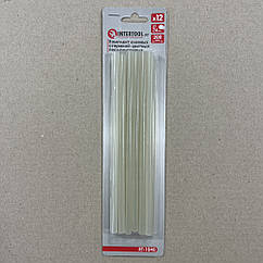 Комплект стрижнів клейових флуоресцентних 7,4 мм*200 мм, 12 шт. INTERTOOL RT-1040