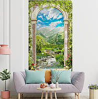 Постер декоративний, Гірський пейзаж, для візуального розширення простору приміщення 197 х 118 см