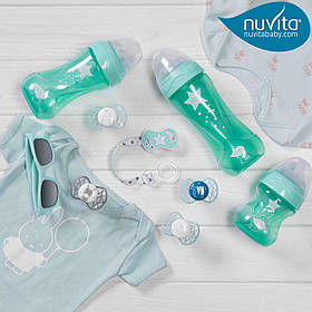 Nuvita Пляшка для годування Mimic Cool 250мл, 3міс+, антиколікова, зелений