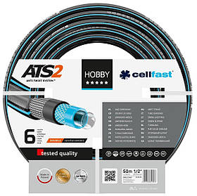 Cellfast Шланг садовий HOBBY ATS 1/2", 50м, 6 шарів, до 30 Бар, -20…+60°C