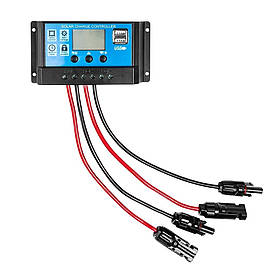 Neo Tools Контролер сонячної панелі, 20А, 12/24В, два USB, захист від зворотного струму MOSFET, захист від
