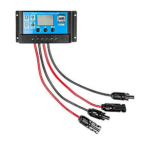 Neo Tools Контролер сонячної панелі, 10А, 12/24В, два USB, захист від зворотного струму MOSFET, захист від