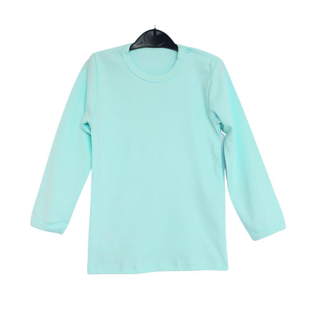 Дитячий лонгслів ментоловий, фото 1