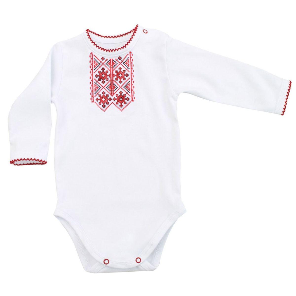 Дитяче боді вишиванка з довгим рукавом, фото 1