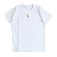 Детская патриотическая футболка с вышитым трезубцем