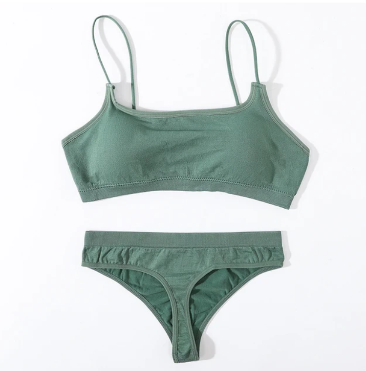 Жіночий спортивний комплект білизни L, Оливка, фото 1