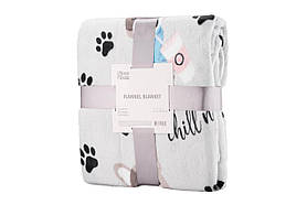 ARDESTO Плед Flannel, 160х200 см, 100% поліестер, бульдоги