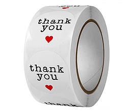 Наклейки декоративні 'Thank you'. 500 шт