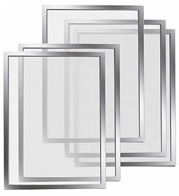 Magnetoplan Рамки магнітні A4 сріблясті Magnetofix Frame Silver Set
