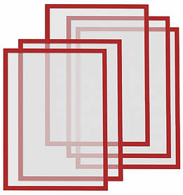 Magnetoplan Рамки магнітні A4 червоні Magnetofix Frame Red Set