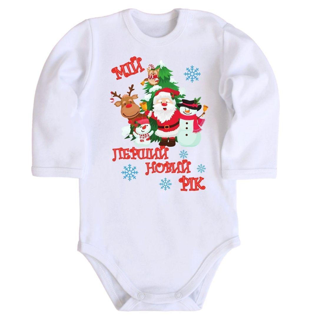 Дитяче боді з принтом - Мій перший Новий рік, фото 1