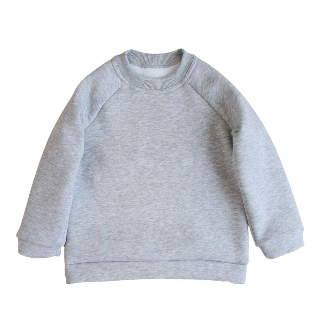 Дитячий теплий світшот сірий тринтика, фото 1