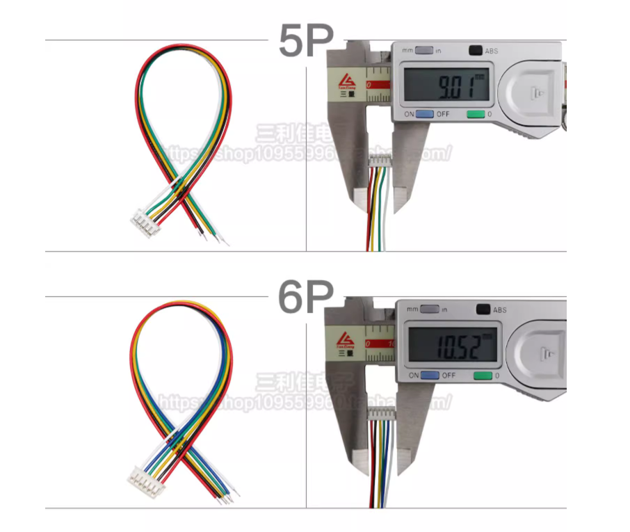 ПВХ кабель 28AWG 60/100мм із роз'ємом JST-ZH1.5 Female