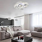 Світлодіодна люстра 75 Вт з підсвічуванням основи з пультом і мобільним додатком колір каркасу білий ESL-21414, фото 2