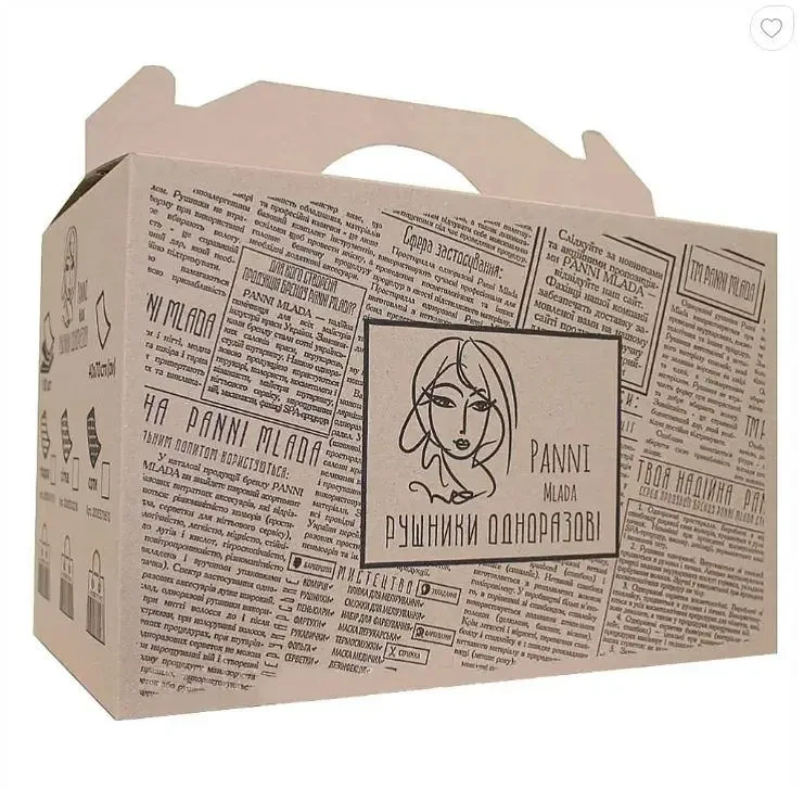 Рушники у коробці Panni Mlada, спанлейс, 45 г/м2, розмір: 40х70 см, сітка, колір: білий, 100 шт/кор