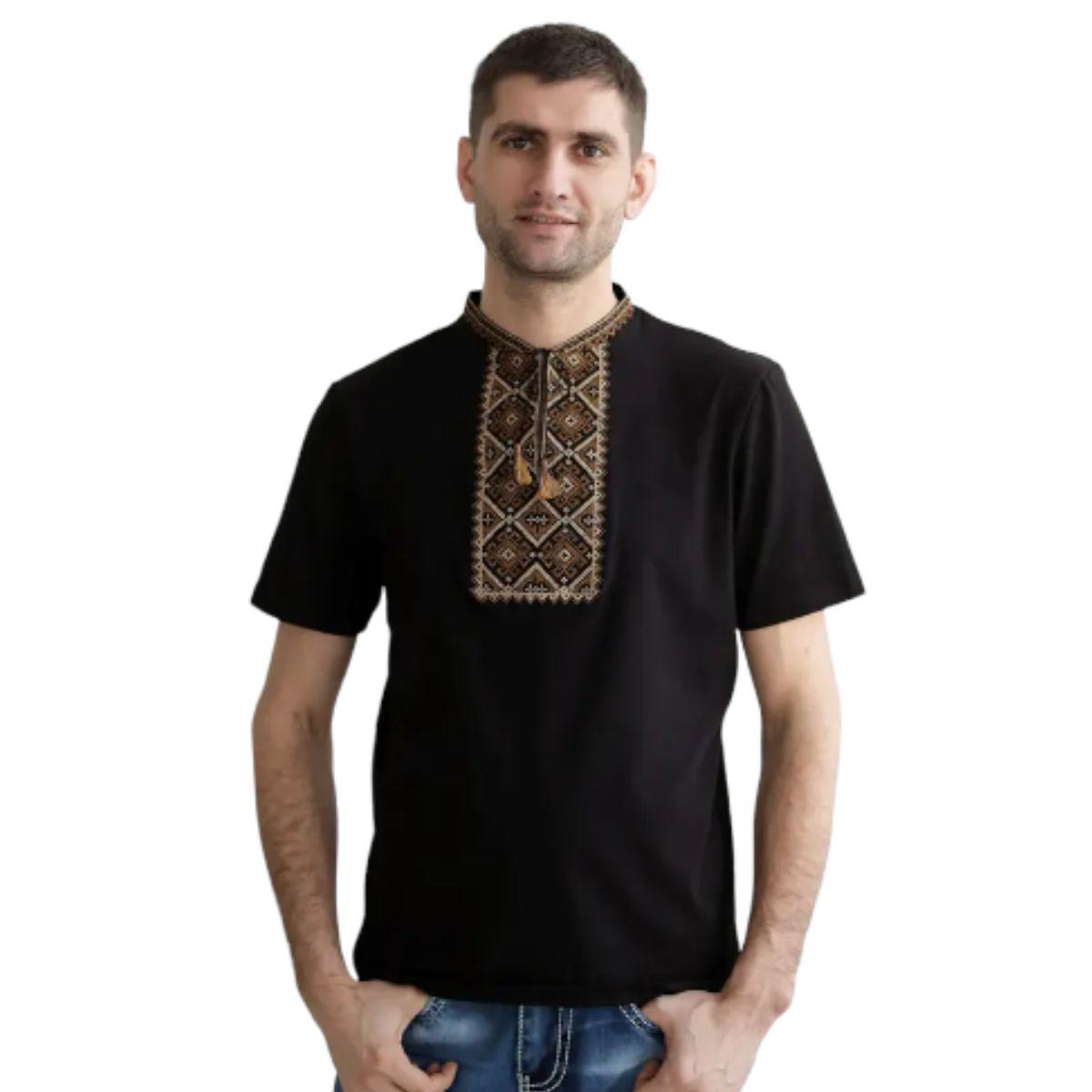 Чоловіча вишиванка з коротким рукавом, фото 1