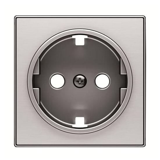 Накладка розетки ABB Niessen Sky 8588 AI сталевий (2CLA858800A1401)