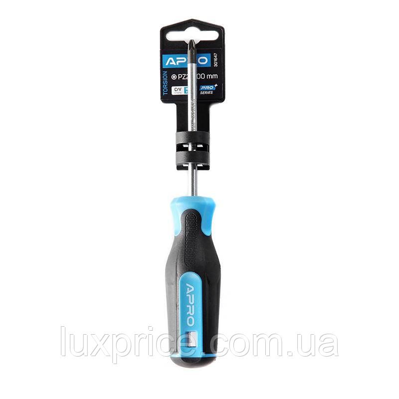 Викрутка хрестова CrV PZ2x100 (Pozidriv) APRO 301647    Luxprice, фото 1