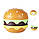 Світильник Акумуляторний Hamburger Lamp Нічник Бездротовий Сенсорний Бургер (00758), фото 2