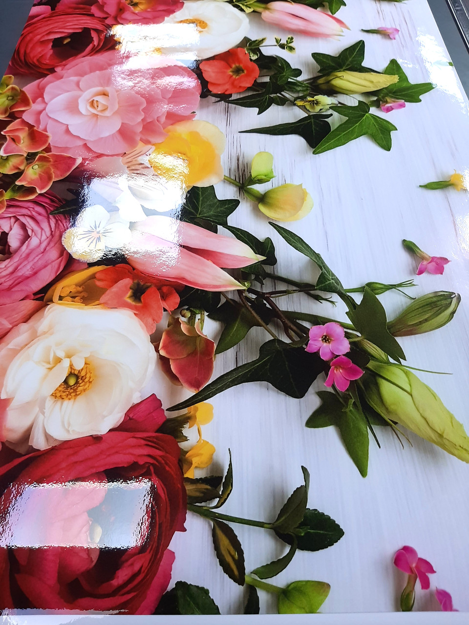 Покрытие для стола, мягкое стекло с фотопринтом, Цветы 60 х 120 см (1,2 мм) - фото 3 - id-p2067469196
