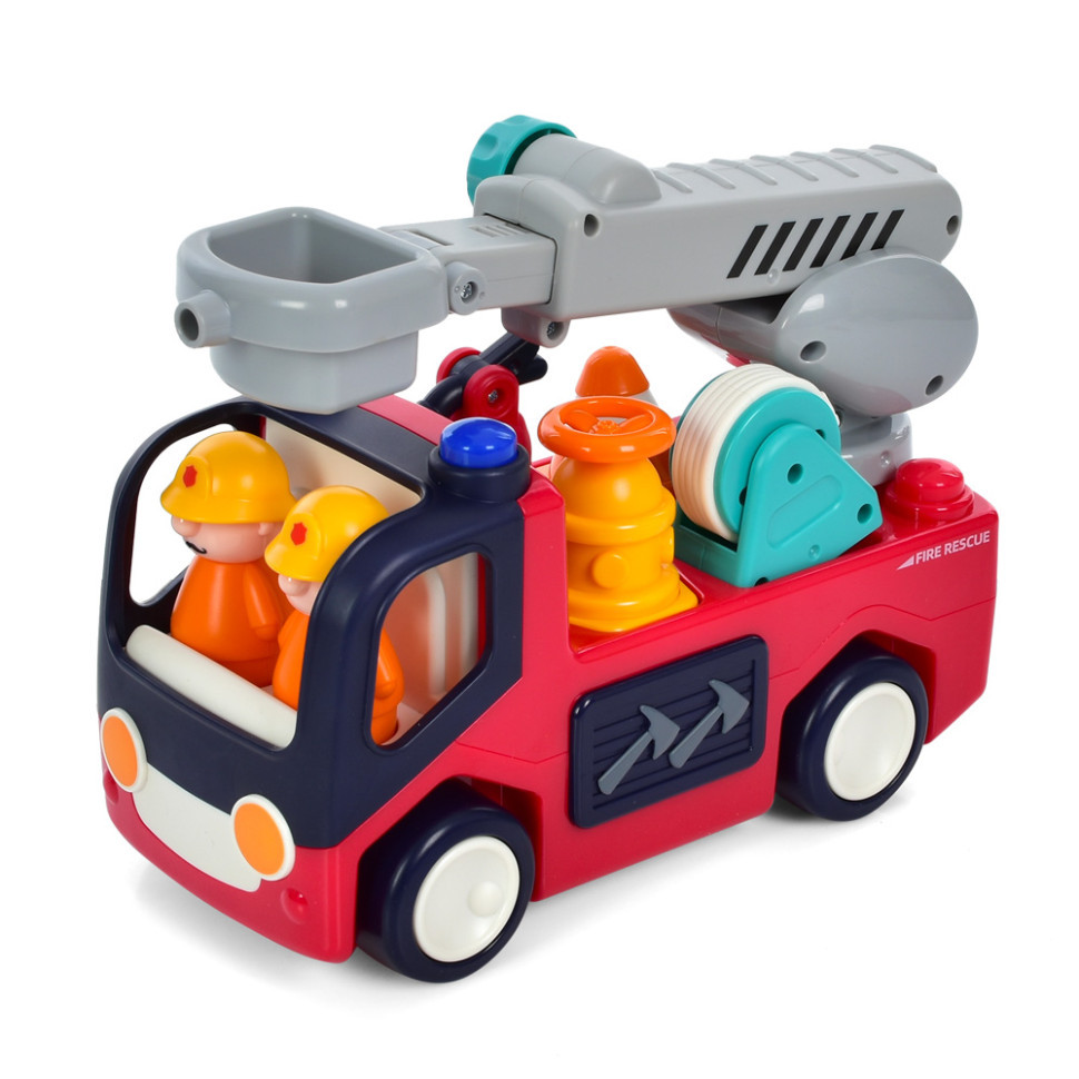 Детская Пожарная машинка Hola Toys E9998-HL со светом и звуком melmil