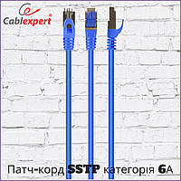 Патч-корд S/FTP категория 6А Cablexpert PP6A-LSZHCU-5M 5 метров Красный Синий