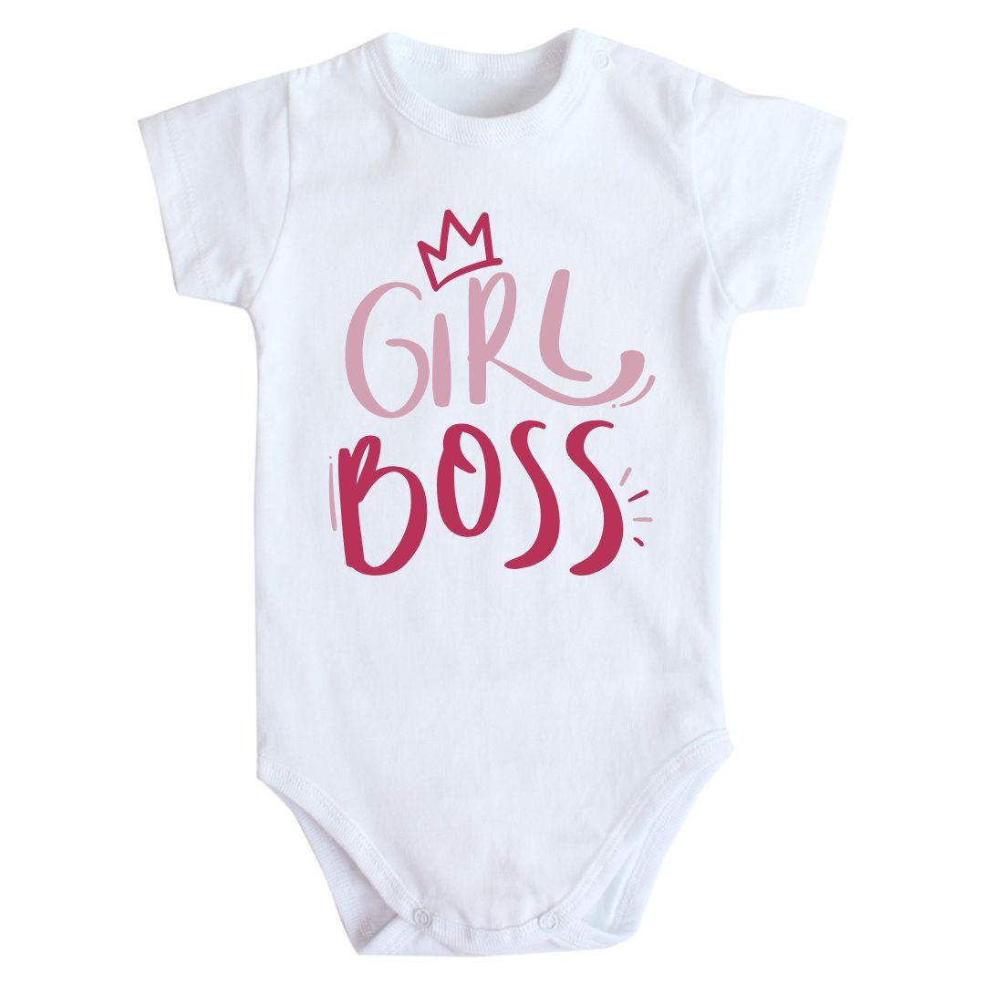 Боді для дівчинки з принтом Girl Boss 62 68 74 80 92