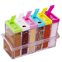 Набор контейнеров для специй Seasoning six-piece set на подставке
