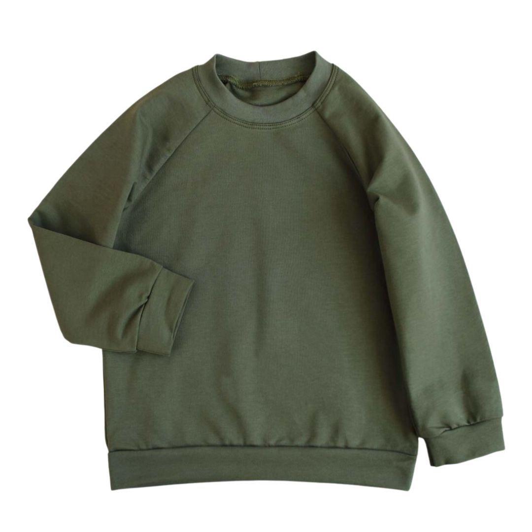 Світшот дитячий хакі однотонний двонитка, фото 1