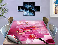 Покрытие для стола, мягкое стекло с фотопринтом, Розовая орхидея 60 х 100 см (1,2 мм)