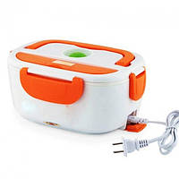 Ланч бокс с подогревом The Electric Lunch Box от сети 220 Оранжевый с белым