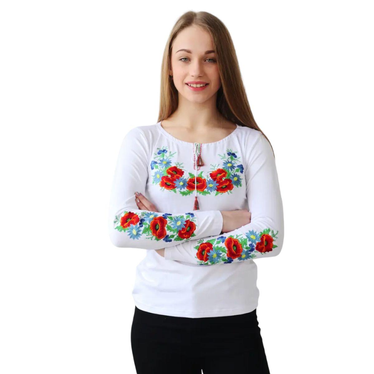 Жіноча вишиванка з довгим рукавом, фото 1