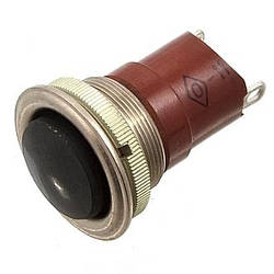 К-2-1 (20 мм) кнопка однополюсна чорна (нормочно замкнута)