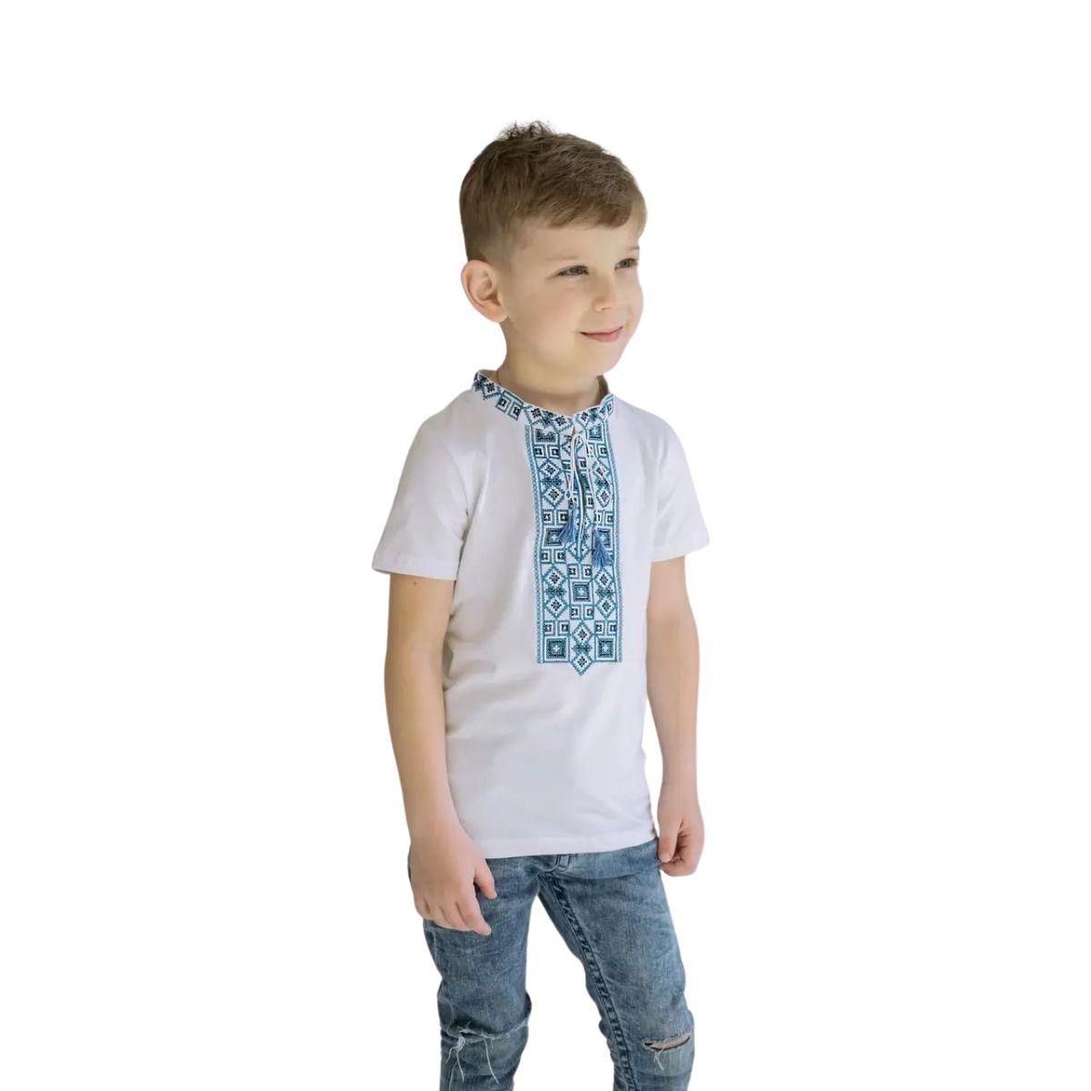 Вишиванка для хлопчика з коротким рукавом, фото 1