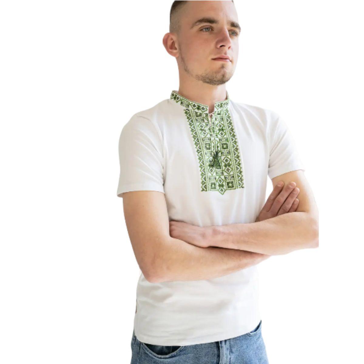 Чоловіча вишиванка з коротким рукавом, фото 1