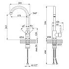Глибока раковина в кухню Kroner 7849RHM права Графіт і кран змішувач у наборі, мийки для кухні з кранами, фото 9