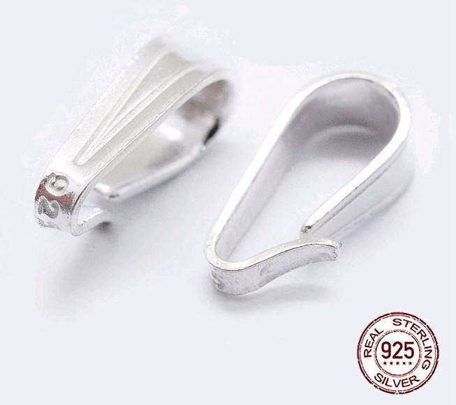 Тримачі для Підвісок 2 шт 8х4х2.5 мм Срібло 925, фото 1