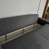 Новий прямий розкладний в тканині диван, фото 9