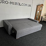 Новий прямий розкладний в тканині диван, фото 5